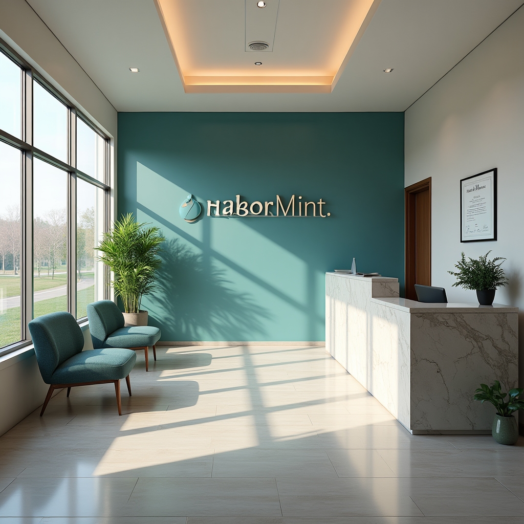 HarborMint office environment in Woodridge Illinois, professional financial services setting with modern interior
